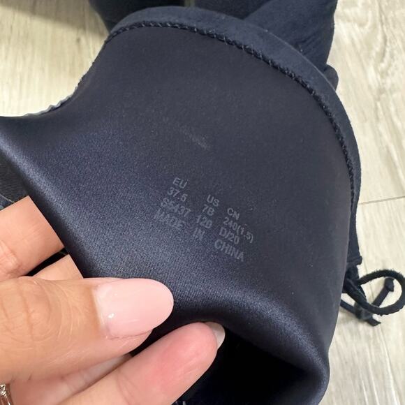 Stuart Weitzman Genna 60 City Stretch Blue Suede Over the Knee Boots Size 37.5 - Picture 7 of 8